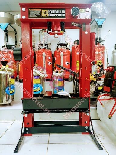Máy ép thủy lực dùng tay và khí nén 50 tấn có đồng hồ Kocu TY50001