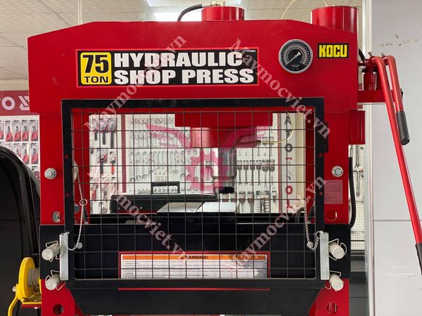 Máy Ép Thủy Lực Dùng Tay Và Khí Nén 75T Có Đồng Hồ TY75021