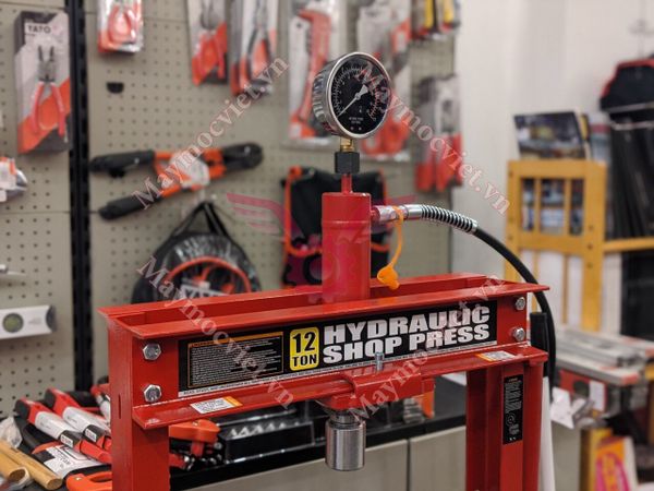 Máy ép thủy lực dùng tay 12T có đồng hồ TY12001