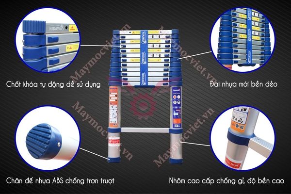 Thang nhôm rút đơn Nikawa NK-48