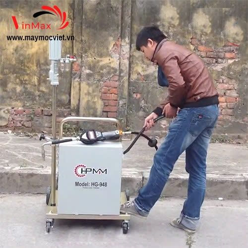 Xe bơm dầu thùng phuy có đồng hồ định lượng HG-948