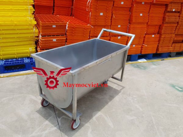 Xe đẩy cám, tra cám inox VMTC1000