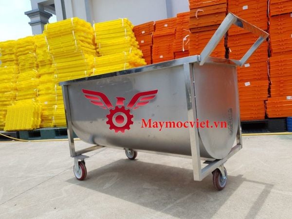 Xe đẩy cám, tra cám inox VMTC1000