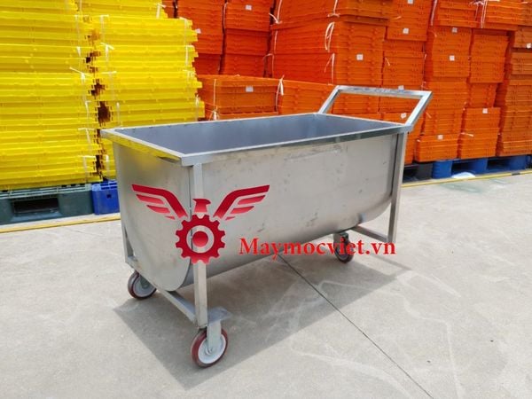 Xe đẩy cám, tra cám inox VMTC1000