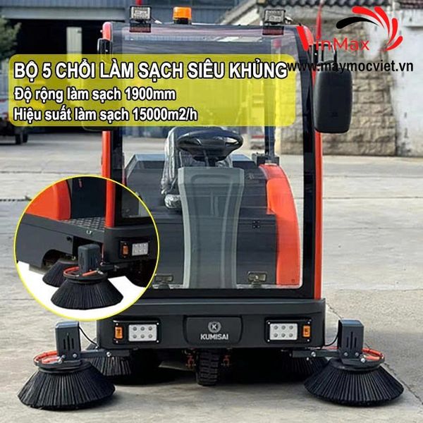 Xe quét rác nhà xưởng Kumisai KMS-1900
