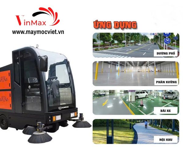 Xe quét rác công nghiệp ngồi lái Kumisai KMS-S13