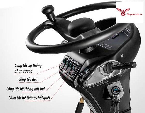 Xe quét rác công nghiệp ngồi lái Kumisai KMS-S13