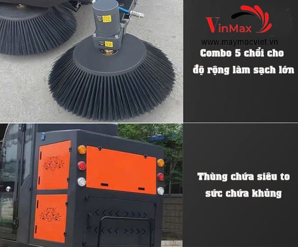 Xe quét rác công nghiệp ngồi lái Kumisai KMS-S13