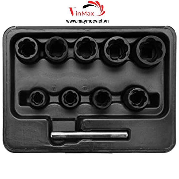 Bộ Khẩu Nhổ Ốc Bulông Hỏng 10 Chi Tiết 3/8