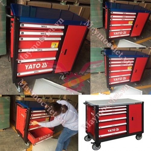 Tủ đựng đồ nghề cao cấp 8 ngăn mặt gỗ Yato YT-09141