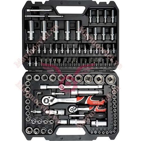 Bộ tuýp tay vặn tổng hợp 1/2 -1/4 inch 108 chi tiết Yato YT 38791