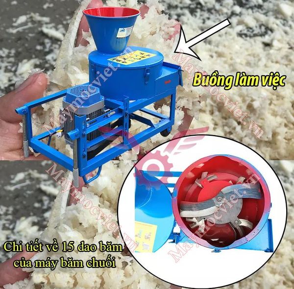 Máy băm chuối nguyên cây có bánh xe di chuyển VM BC03X