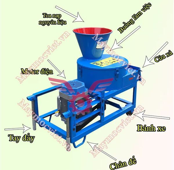 Máy băm chuối nguyên cây có bánh xe di chuyển VM BC03X