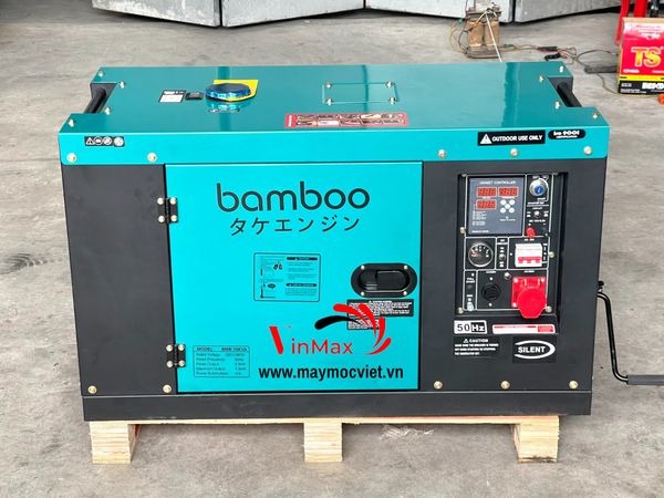 Máy phát điện 10KVA chạy dầu Bamboo BMB10KVA  3 pha đề cót