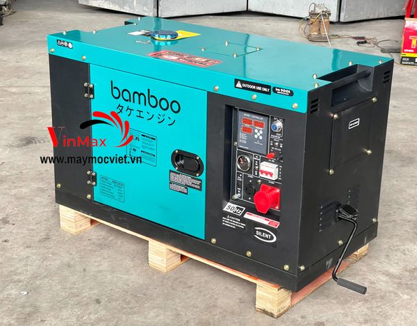 Máy phát điện 10KVA chạy dầu Bamboo BMB10KVA  3 pha đề cót