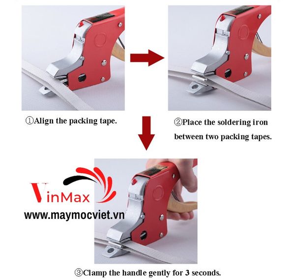 Bộ đóng dây đai dùng nhiệt cầm tay Vinmax VMD15