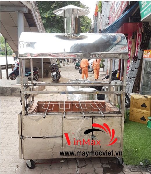 Lò quay heo kết hợp gà vịt cá 2 tầng inox VINMAX VML208