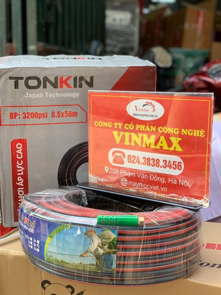 Dây hơi áp lực cao sọc đen đỏ Tonkin 8.5mm 50m