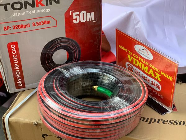 Dây hơi áp lực cao sọc đen đỏ Tonkin 8.5mm 50m