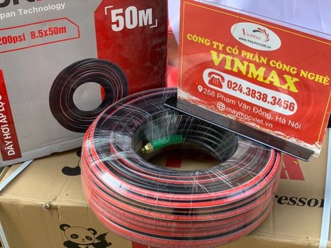 Dây hơi áp lực cao sọc đen đỏ Tonkin 8.5mm 50m