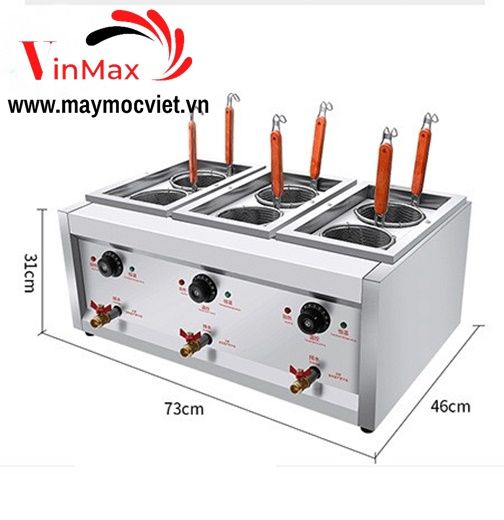 Bếp điện trụng phở, trụng mì 6 ngăn điện 220V VMTP06