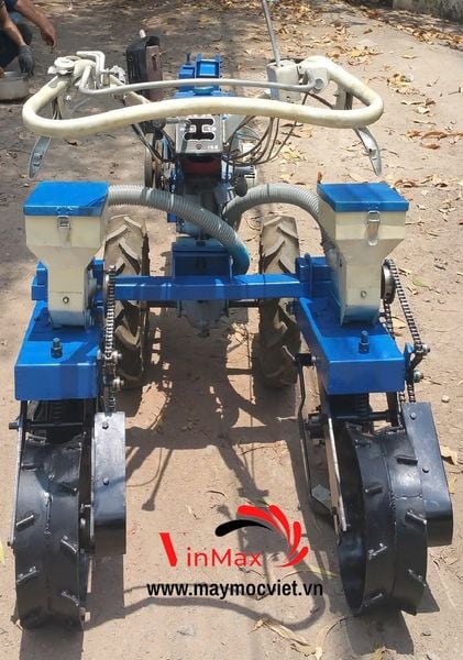 Máy gieo hạt 2 hàng gắn máy cày Turbo TB202