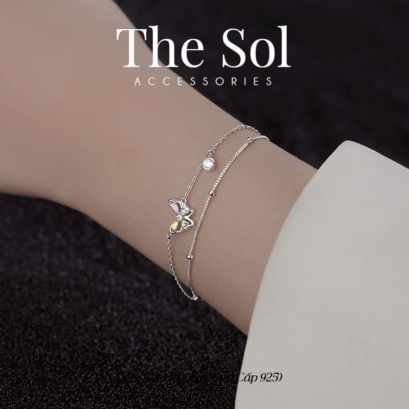  Lắc Tay Bạc Colorful Butterfly 