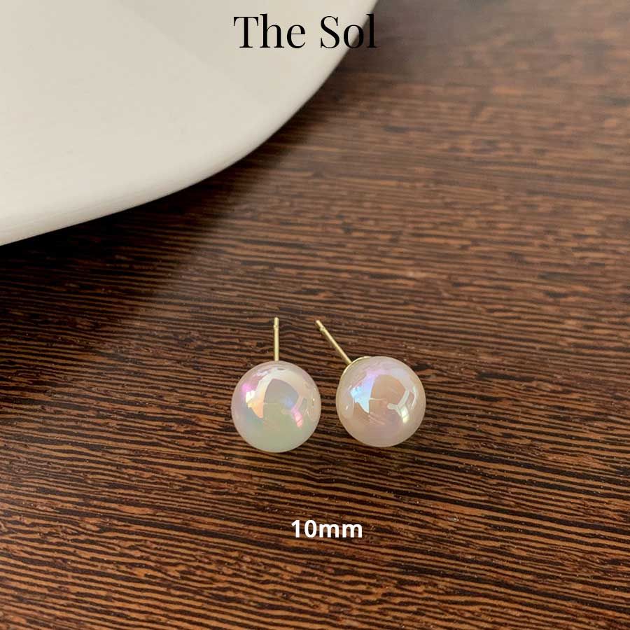  Bông Tai Hàn Quốc Hologram Pearl - 10mm 