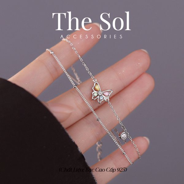  Lắc Tay Bạc Colorful Butterfly 