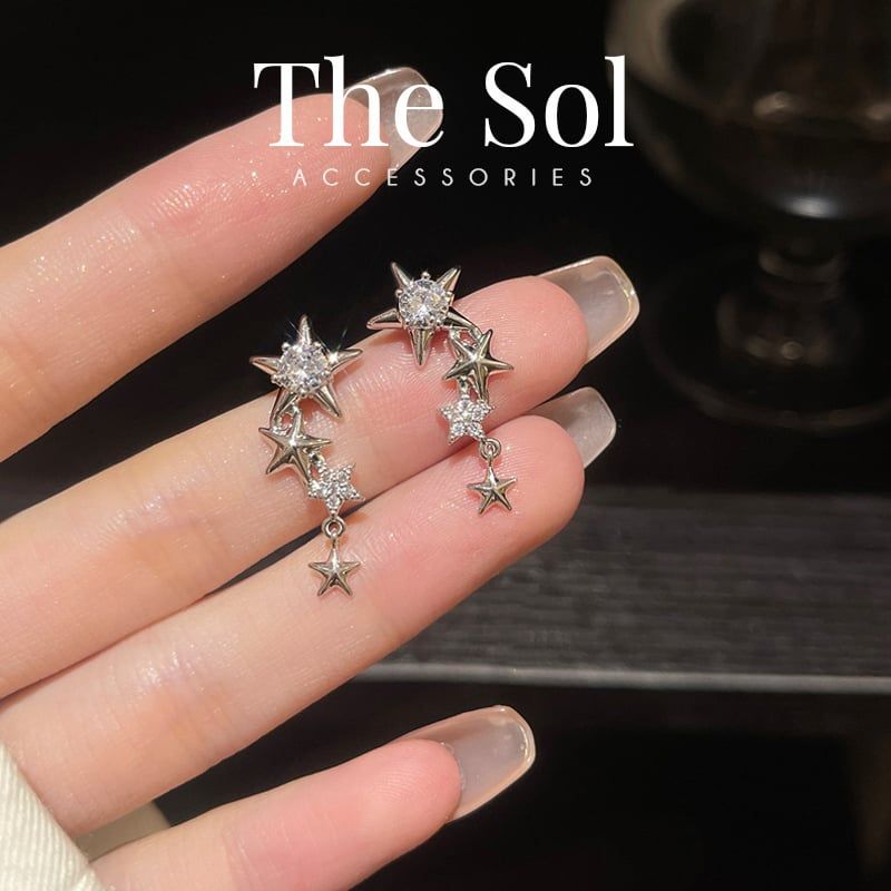  Bông Tai Hàn Quốc Star On Star 