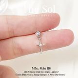  Khuyên Tai Thép Xi Mạ Mini Bling - Mẫu 118 