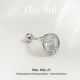  Khuyên Tai Thép Xi Mạ Diamond Clock - Mẫu 25 