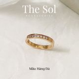  Nhẫn Titan Half Diamond Line 2 