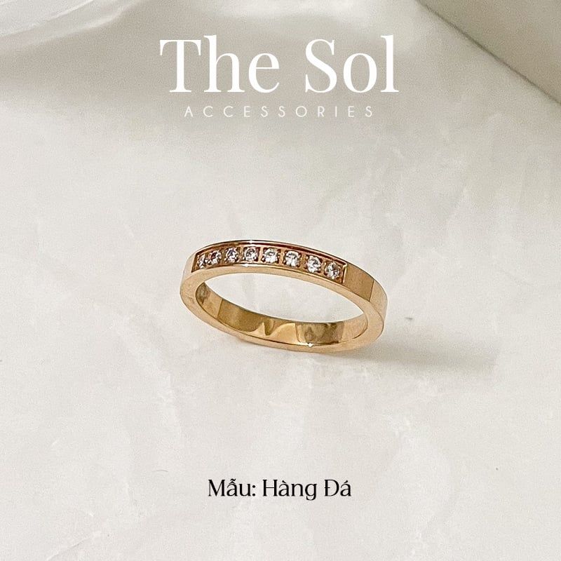  Nhẫn Titan Half Diamond Line 2 