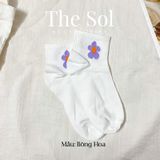  Tất Hàn Quốc Cổ Ngắn - Bông Hoa 