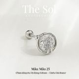  Khuyên Tai Thép Xi Mạ Diamond Clock - Mẫu 25 