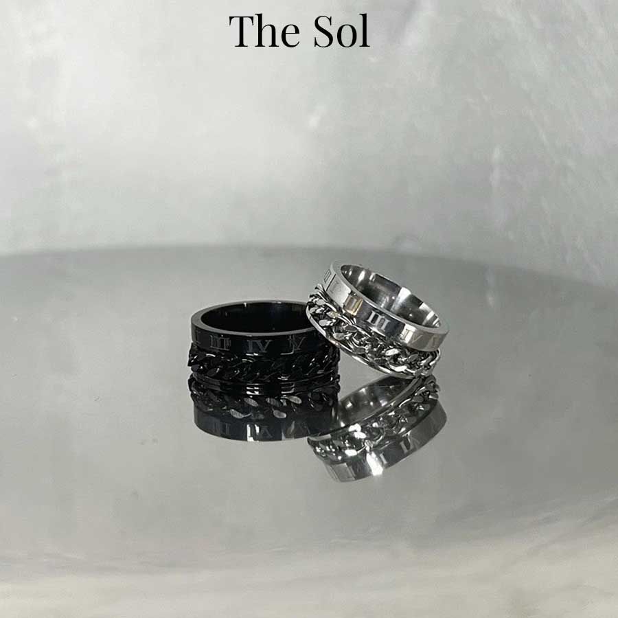  Nhẫn Titan Unisex The Roman Chain 