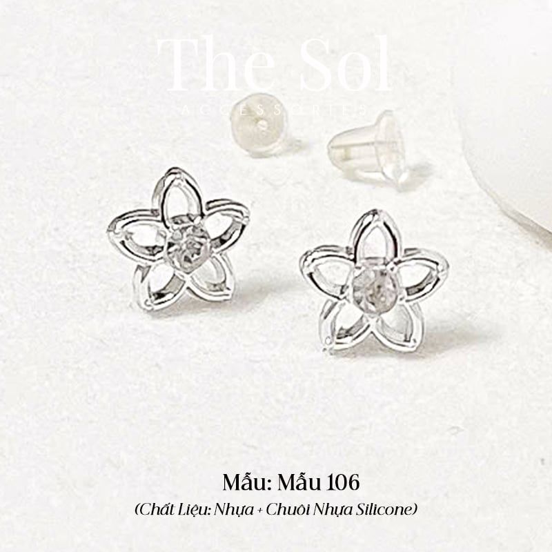  Bông Tai Nhựa 7K - BTN001 / BTN002 / BTN003 / BTN004 