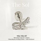  Khuyên Tai Thép Xi Mạ Mini Dia Tie - Mẫu 119 
