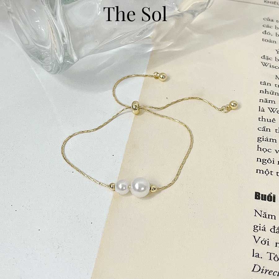  Lắc Tay Hàn Quốc Double Pearls 