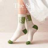  Tất Hàn Quốc Cổ Cao - Green Bunny 