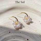  Bông Tai Hàn Quốc Mini Circle Pearl 