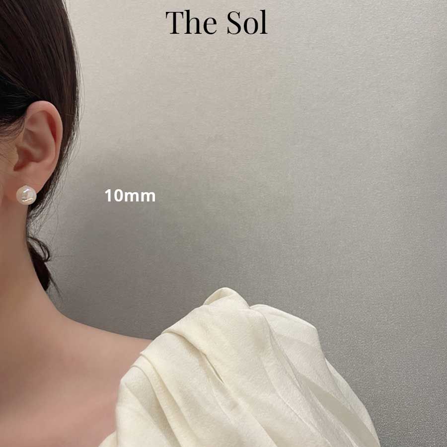  Bông Tai Hàn Quốc Hologram Pearl - 10mm 