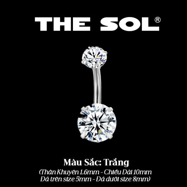  Khuyên Rốn Titan Unisex Basic Ngọc 