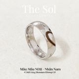  Nhẫn Titan Couple Half Heart - Mẫu NĐ11 