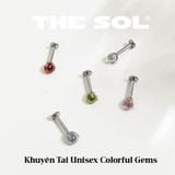  Khuyên Tai Titan Unisex Colourful Gems 
