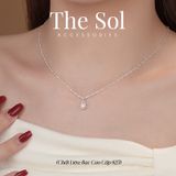  Dây Chuyền Bạc Pear Diamond 