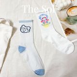  Tất Hàn Quốc Cổ Cao - Bear On Moon 