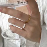  Nhẫn Titan Freshwater Pearls 