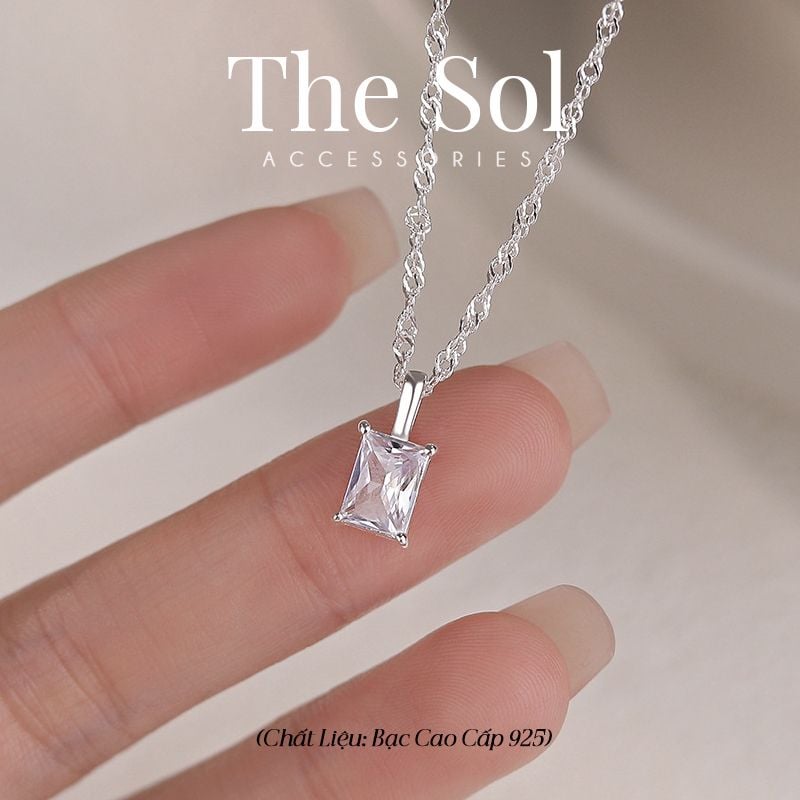  Dây Chuyền Bạc Emeral Diamond 